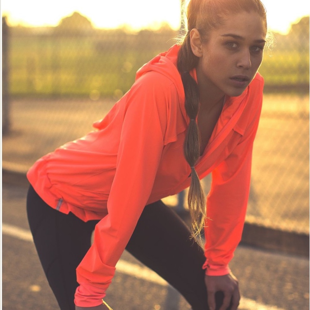 lululemon athletica Neon Orange Hoodie